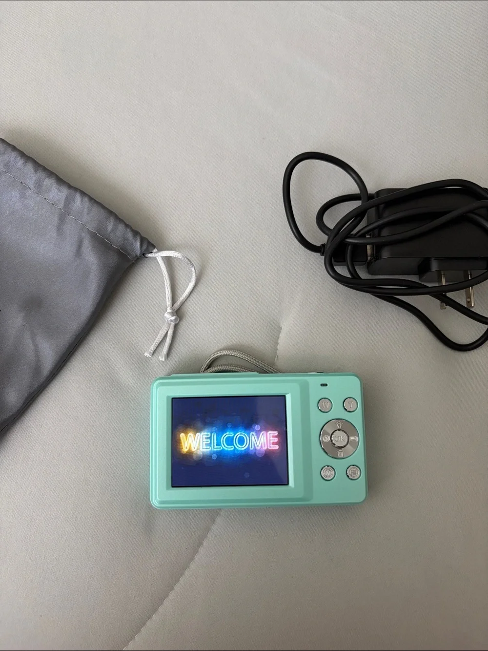 Mint Green Portable Digital Camera - Compact Travel Camera